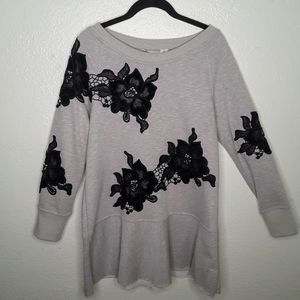 Soft Surroundings Evie Grey Tunic Sz M